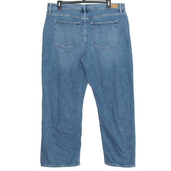 Hollister Jeans High Rise Vintage Baggy Distressed 90s Grunge Boho Blue 19 Short - Picture 2 of 2